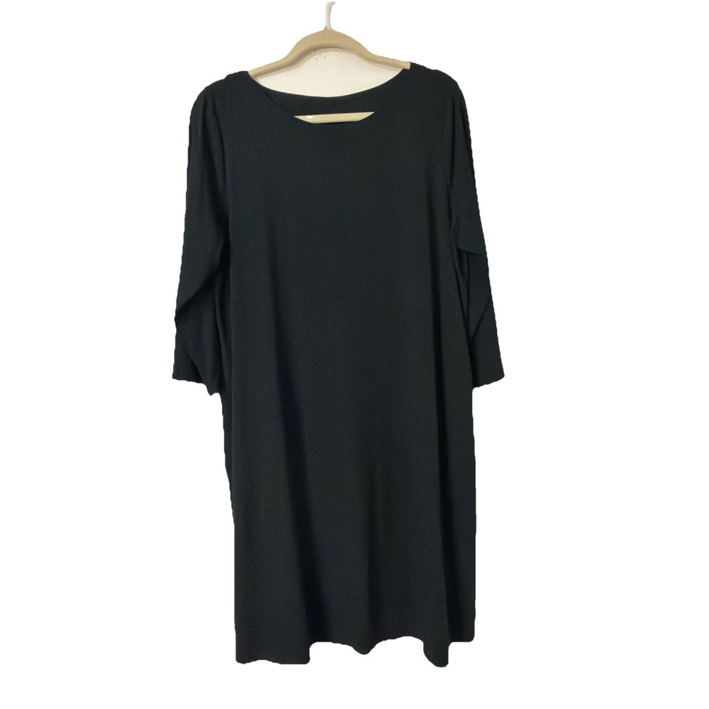 J. Jill wearever‎ collection Knit shift dress size L Stretch 3/4 Sleeve Pocket